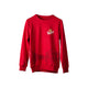 PULOVER BREZ KAPUCE Union Logo, rdeč/črn