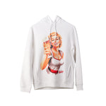 PULOVER S KAPUCO Jožica, bel